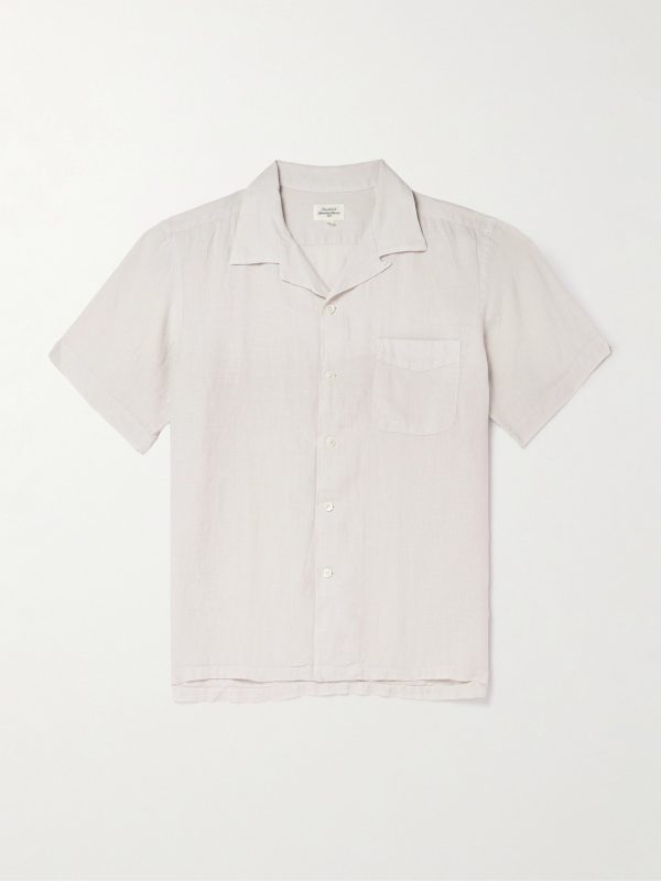 Palmito Mc Pat Convertible-Collar Linen Shirt