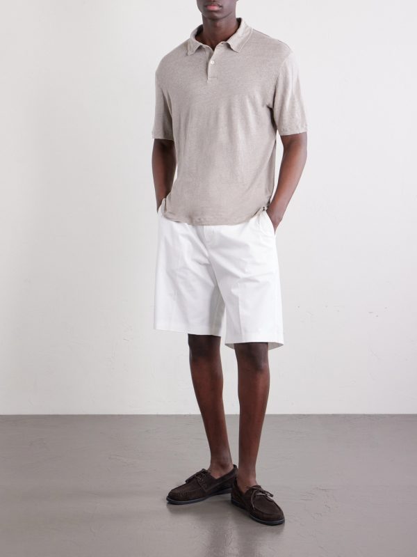 Knitted Linen Polo Shirt - OU Knitted Linen Polo Shirt - OU