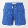 Straight-Leg Mid-Length Printed Swim Shorts Straight-Leg Mid-Length Printed Swim Shorts
