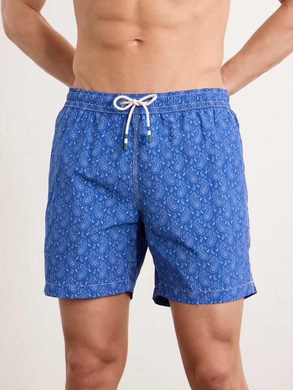 Straight-Leg Mid-Length Printed Swim Shorts - OU Straight-Leg Mid-Length Printed Swim Shorts - OU