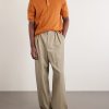 Pointelle-Knit Cotton Polo Shirt - OU