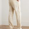 Joggy Straight-Leg Linen Drawstring Trousers - BK Joggy Straight-Leg Linen Drawstring Trousers - BK