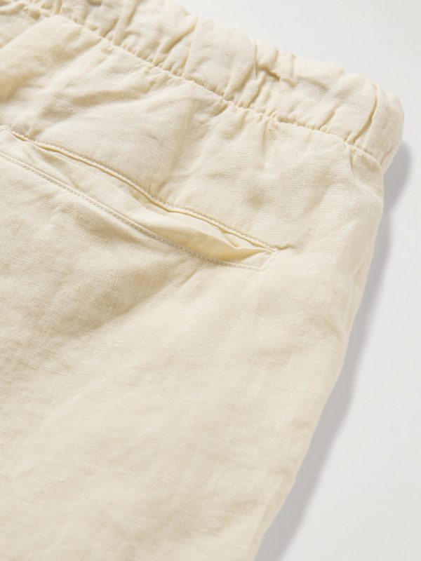 Joggy Straight-Leg Linen Drawstring Trousers - CU Joggy Straight-Leg Linen Drawstring Trousers - CU