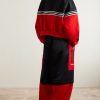 + Willy Chavarria Oversized Embellished Recycled-Shell and Cotton-Blend Jersey Half-Zip Sweatshirt - BK + Willy Chavarria Oversized Embellished Recycled-Shell and Cotton-Blend Jersey Half-Zip Sweatshirt - BK