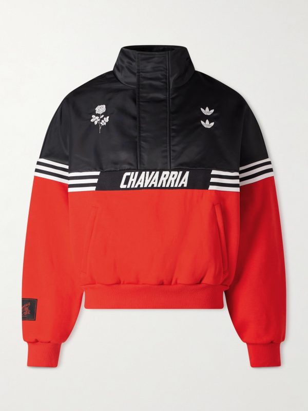 + Willy Chavarria Oversized Embellished Recycled-Shell and Cotton-Blend Jersey Half-Zip Sweatshirt + Willy Chavarria Oversized Embellished Recycled-Shell and Cotton-Blend Jersey Half-Zip Sweatshirt