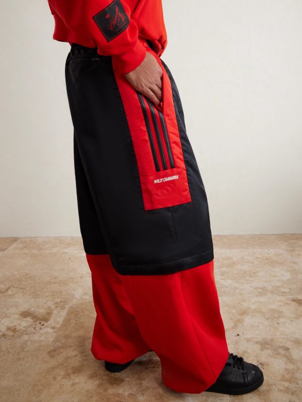 + Willy Chavarria Straight-Leg Convertible Recycled-Shell Trimmed Cotton-Blend Jersey Sweatpants - CU