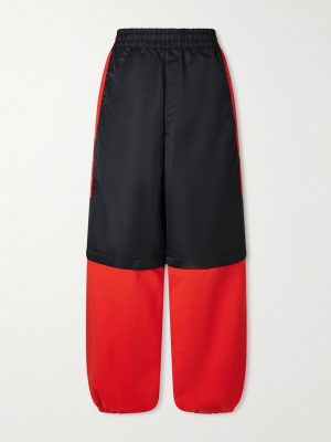 + Willy Chavarria Straight-Leg Convertible Recycled-Shell Trimmed Cotton-Blend Jersey Sweatpants + Willy Chavarria Straight-Leg Convertible Recycled-Shell Trimmed Cotton-Blend Jersey Sweatpants