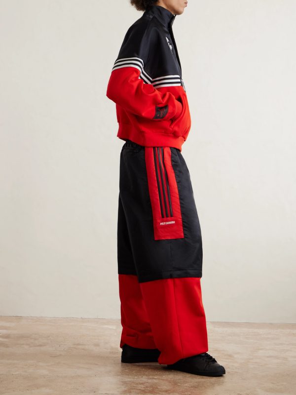 + Willy Chavarria Straight-Leg Convertible Recycled-Shell Trimmed Cotton-Blend Jersey Sweatpants - OU