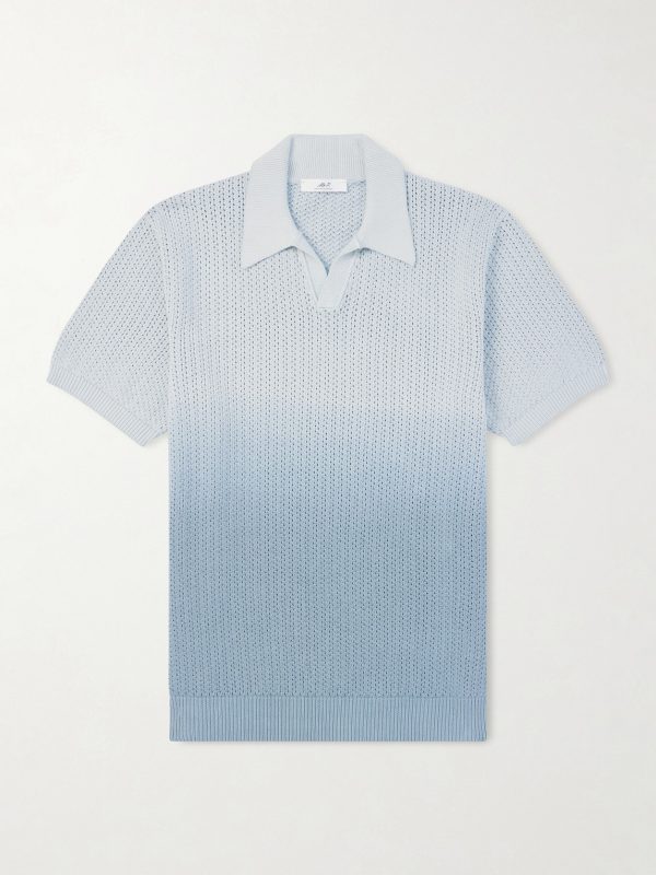 Open-Collar Knitted Organic Cotton Polo Shirt Open-Collar Knitted Organic Cotton Polo Shirt