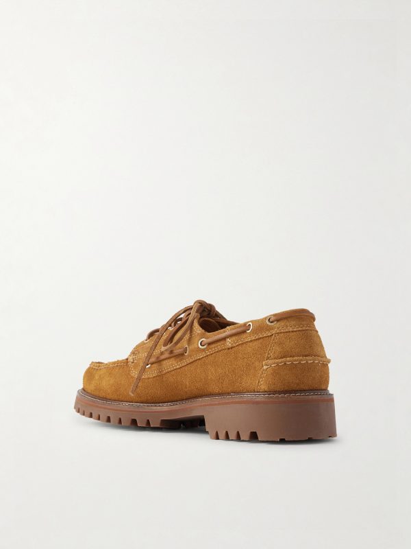 Ranger Camp Moc Leather-Trimmed Suede Boat Shoes - BK Ranger Camp Moc Leather-Trimmed Suede Boat Shoes - BK