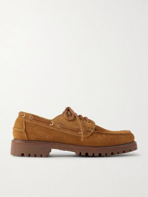 Ranger Camp Moc Leather-Trimmed Suede Boat Shoes Ranger Camp Moc Leather-Trimmed Suede Boat Shoes
