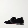 Dandydeco Grosgrain-Trimmed Velour Loafers - BK Dandydeco Grosgrain-Trimmed Velour Loafers - BK