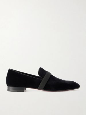 Dandydeco Grosgrain-Trimmed Velour Loafers Dandydeco Grosgrain-Trimmed Velour Loafers