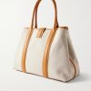 Nox Leather-Trimmed Linen Tote Bag - BK Nox Leather-Trimmed Linen Tote Bag - BK