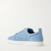 Louis Junior Orlato Grosgrain-Trimmed Printed Suede Sneakers - BK Louis Junior Orlato Grosgrain-Trimmed Printed Suede Sneakers - BK
