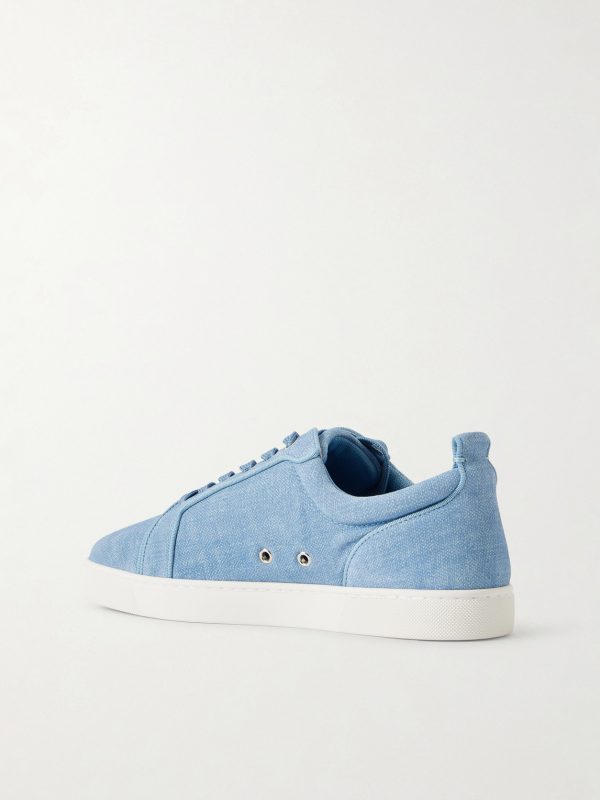 Louis Junior Orlato Grosgrain-Trimmed Printed Suede Sneakers - BK Louis Junior Orlato Grosgrain-Trimmed Printed Suede Sneakers - BK