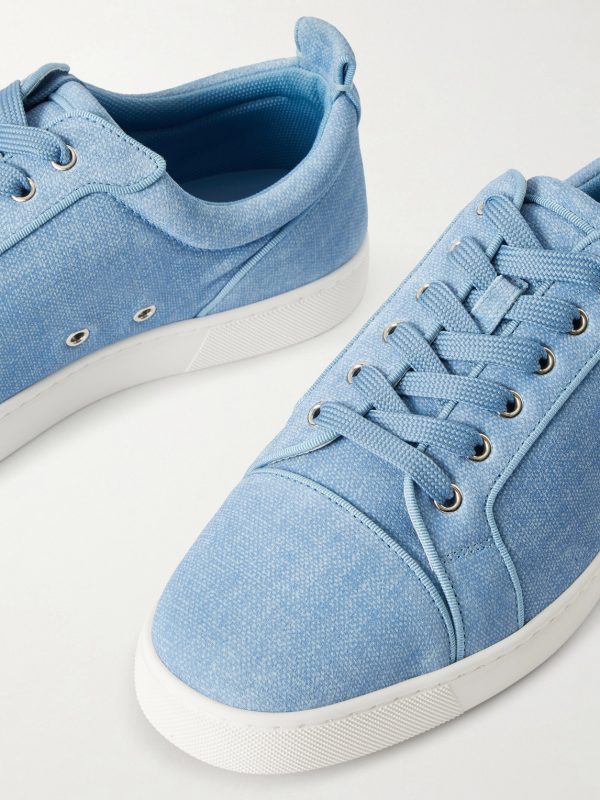 Louis Junior Orlato Grosgrain-Trimmed Printed Suede Sneakers - CU Louis Junior Orlato Grosgrain-Trimmed Printed Suede Sneakers - CU