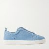 Louis Junior Orlato Grosgrain-Trimmed Printed Suede Sneakers Louis Junior Orlato Grosgrain-Trimmed Printed Suede Sneakers