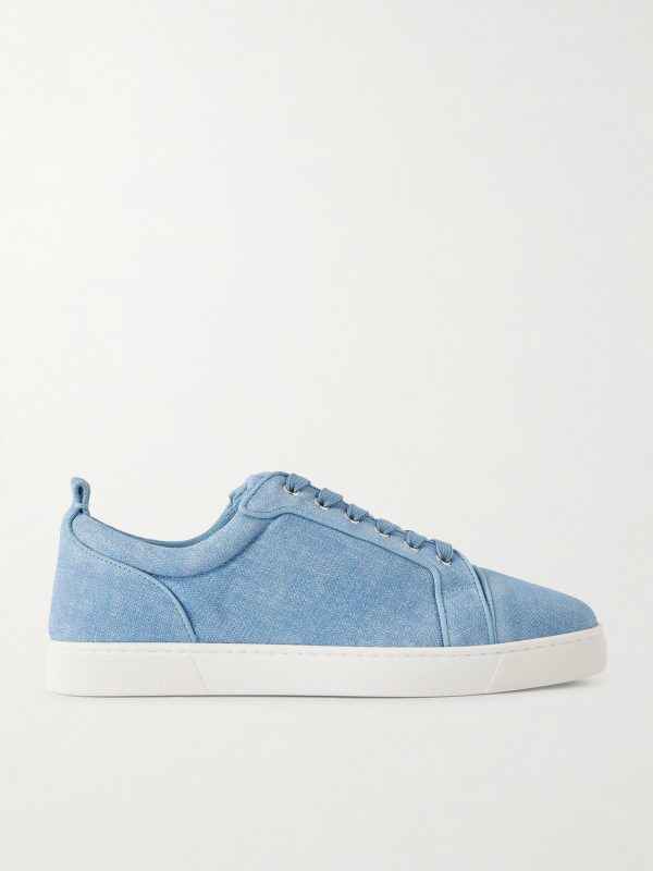 Louis Junior Orlato Grosgrain-Trimmed Printed Suede Sneakers Louis Junior Orlato Grosgrain-Trimmed Printed Suede Sneakers
