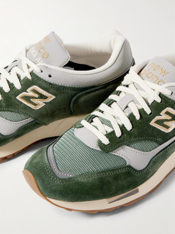 1500 Leather-Trimmed Suede and Mesh Sneakers - CU
