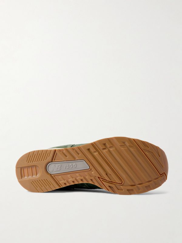 1500 Leather-Trimmed Suede and Mesh Sneakers - E1
