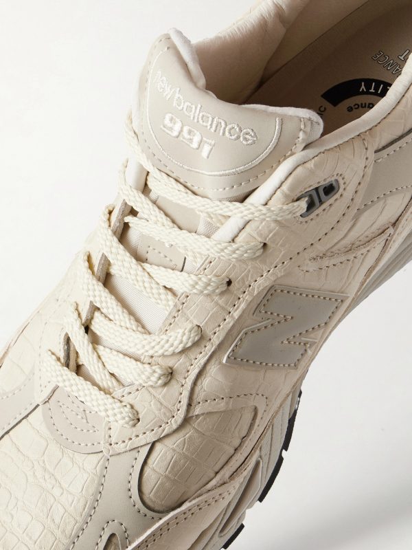 991 V1 Croc-Effect Leather Sneakers - CU 991 V1 Croc-Effect Leather Sneakers - CU