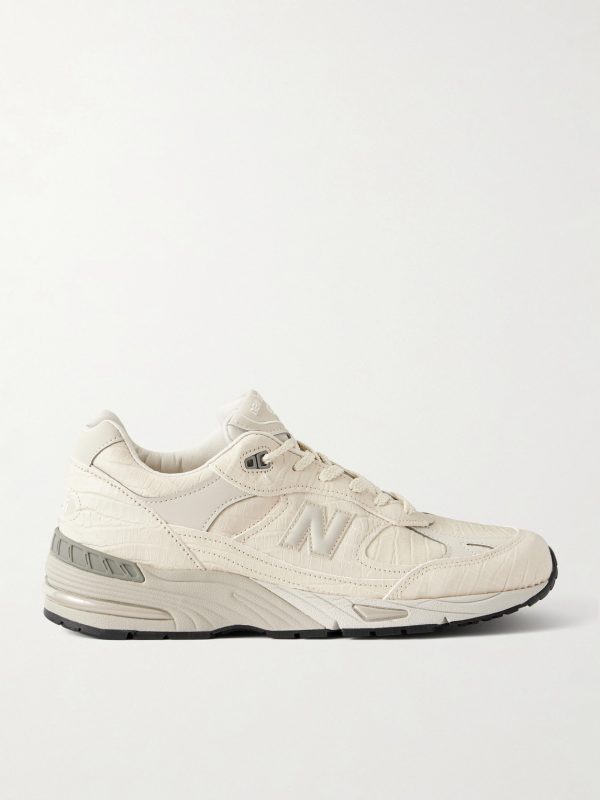 991 V1 Croc-Effect Leather Sneakers 991 V1 Croc-Effect Leather Sneakers
