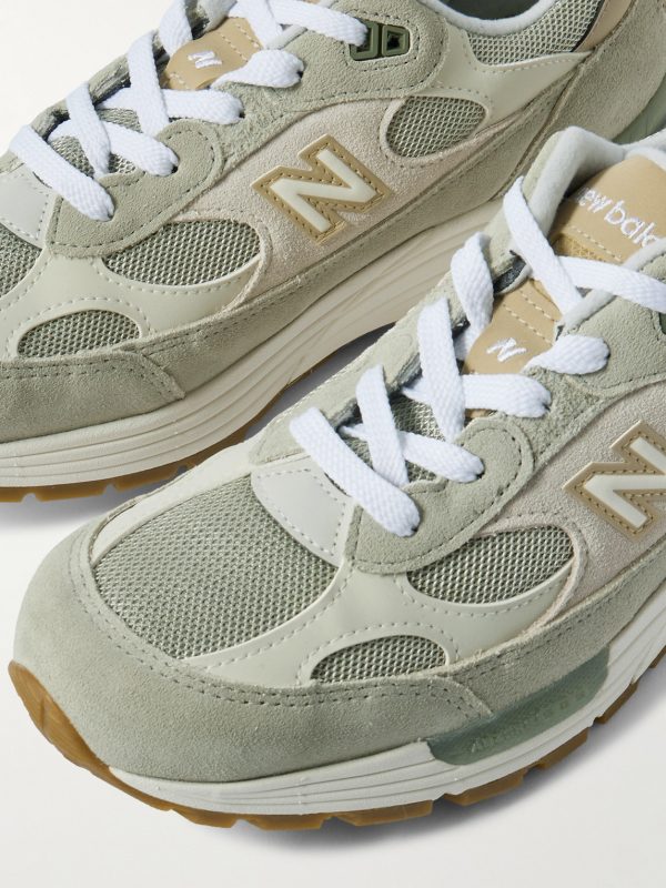 992 MIUSA Leather-Trimmed Mesh and Suede Sneakers - CU 992 MIUSA Leather-Trimmed Mesh and Suede Sneakers - CU