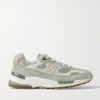 992 MIUSA Leather-Trimmed Mesh and Suede Sneakers 992 MIUSA Leather-Trimmed Mesh and Suede Sneakers