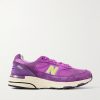 993 MiUSA Leather-Trimmed Mesh and Suede Sneakers