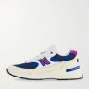 992 Leather-Trimmed Mesh Sneakers - BK 992 Leather-Trimmed Mesh Sneakers - BK