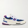 992 Leather-Trimmed Mesh Sneakers 992 Leather-Trimmed Mesh Sneakers