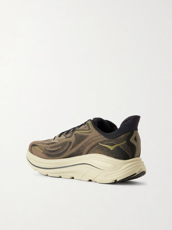 Clifton 10 Rubber-Trimmed Jacquard Running Sneakers - BK Clifton 10 Rubber-Trimmed Jacquard Running Sneakers - BK