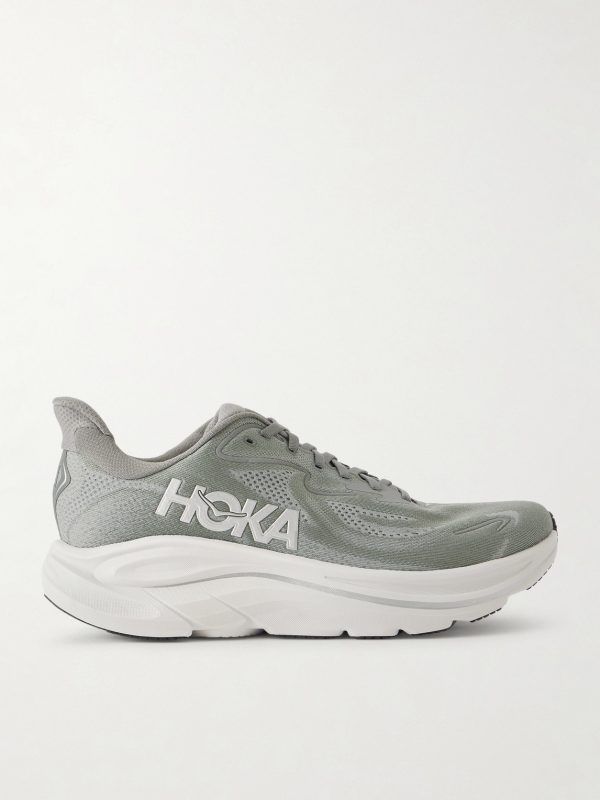Clifton 10 Rubber-Trimmed Jacquard Running Sneakers Clifton 10 Rubber-Trimmed Jacquard Running Sneakers