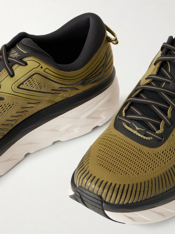 Bondi 7 Rubber-Trimmed Mesh Running Sneakers - CU Bondi 7 Rubber-Trimmed Mesh Running Sneakers - CU
