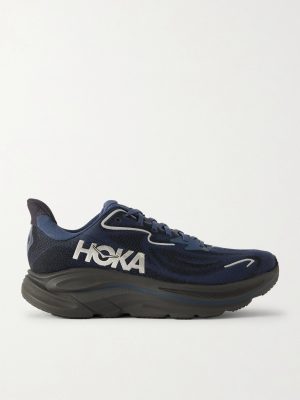 Clifton 10 Rubber-Trimmed Jacquard Running Sneakers Clifton 10 Rubber-Trimmed Jacquard Running Sneakers