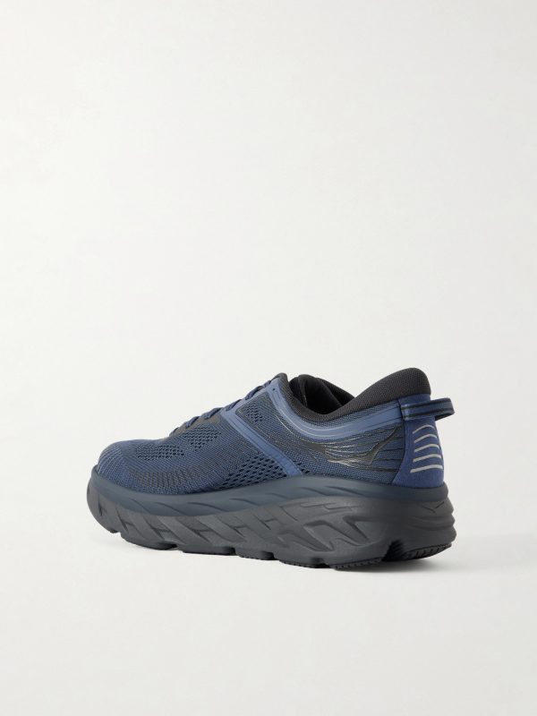 Bondi 7 Rubber-Trimmed Mesh Running Sneakers - BK Bondi 7 Rubber-Trimmed Mesh Running Sneakers - BK