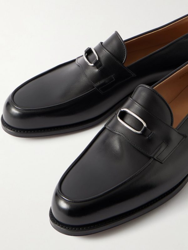 Lopez Embellished Leather Penny Loafers - CU Lopez Embellished Leather Penny Loafers - CU