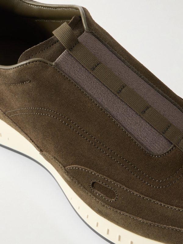 Elastic Stream Suede Sneakers - CU