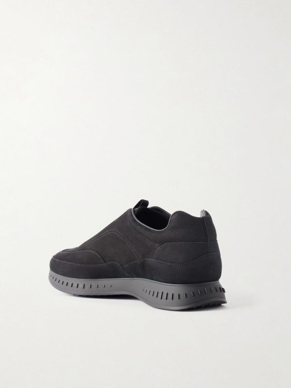 Elastic Stream Nubuck Sneakers - BK Elastic Stream Nubuck Sneakers - BK