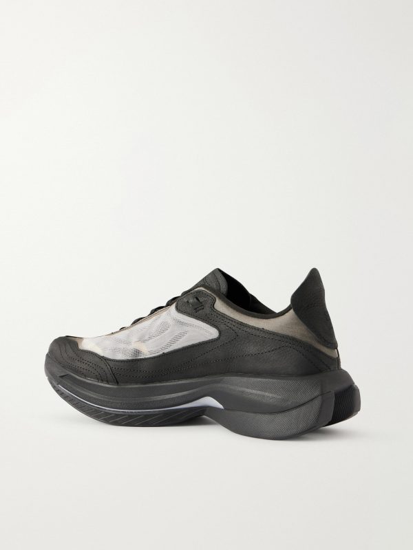 Neuva Advanced Leather and Rubber-Trimmed Mesh Sneakers - BK Neuva Advanced Leather and Rubber-Trimmed Mesh Sneakers - BK