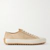 Cassetta Leather-Trimmed Nubuck Sneakers