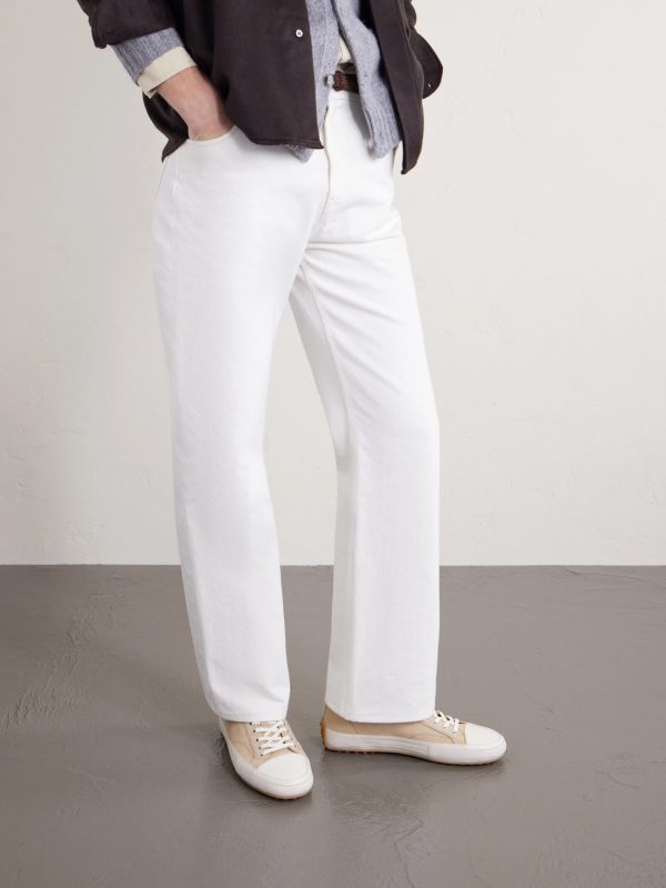 Cassetta Leather-Trimmed Nubuck Sneakers - OU