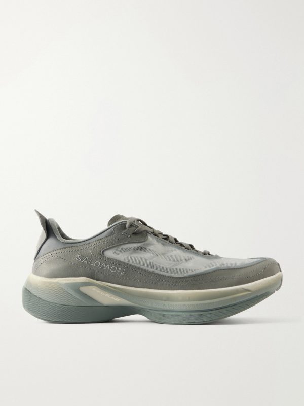 Neuva Advanced Leather-Trimmed Mesh Sneakers