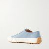 Cassetta Leather-Trimmed Nubuck Sneakers - BK Cassetta Leather-Trimmed Nubuck Sneakers - BK