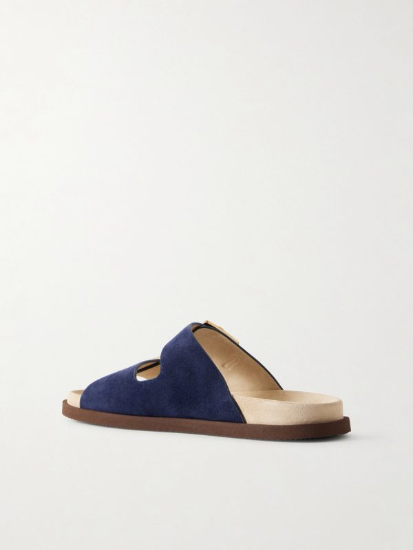 Buckled Suede Sandals - BK Buckled Suede Sandals - BK