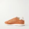 Leather-Trimmed Suede Sneakers - BK Leather-Trimmed Suede Sneakers - BK