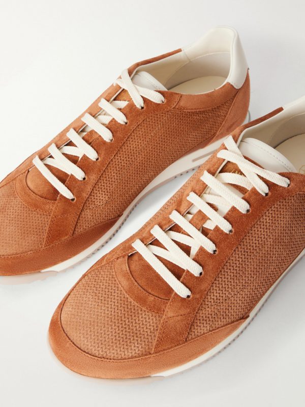 Leather-Trimmed Suede Sneakers - CU Leather-Trimmed Suede Sneakers - CU