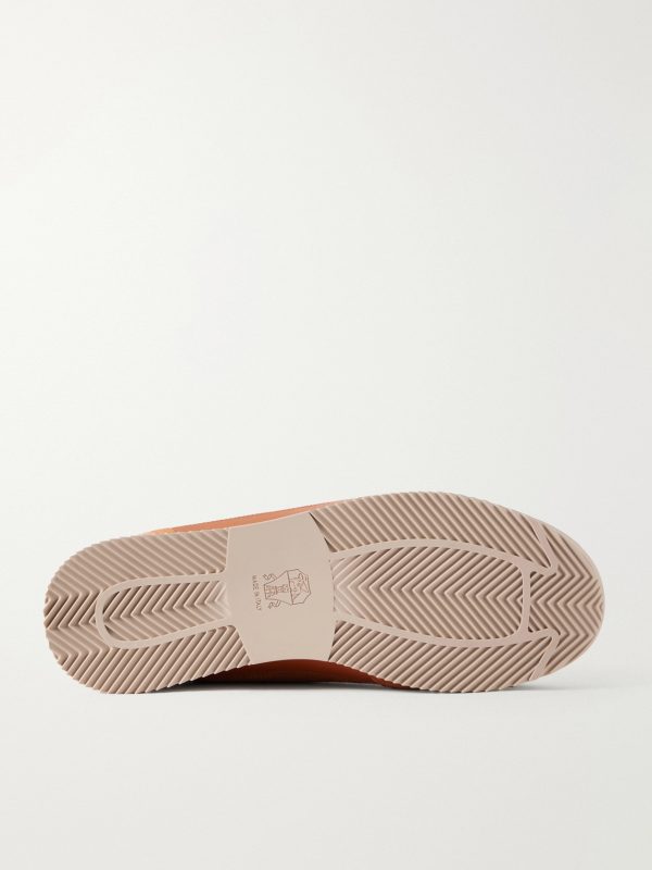Leather-Trimmed Suede Sneakers - E1 Leather-Trimmed Suede Sneakers - E1