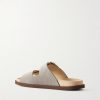 Buckled Suede Sandals - BK